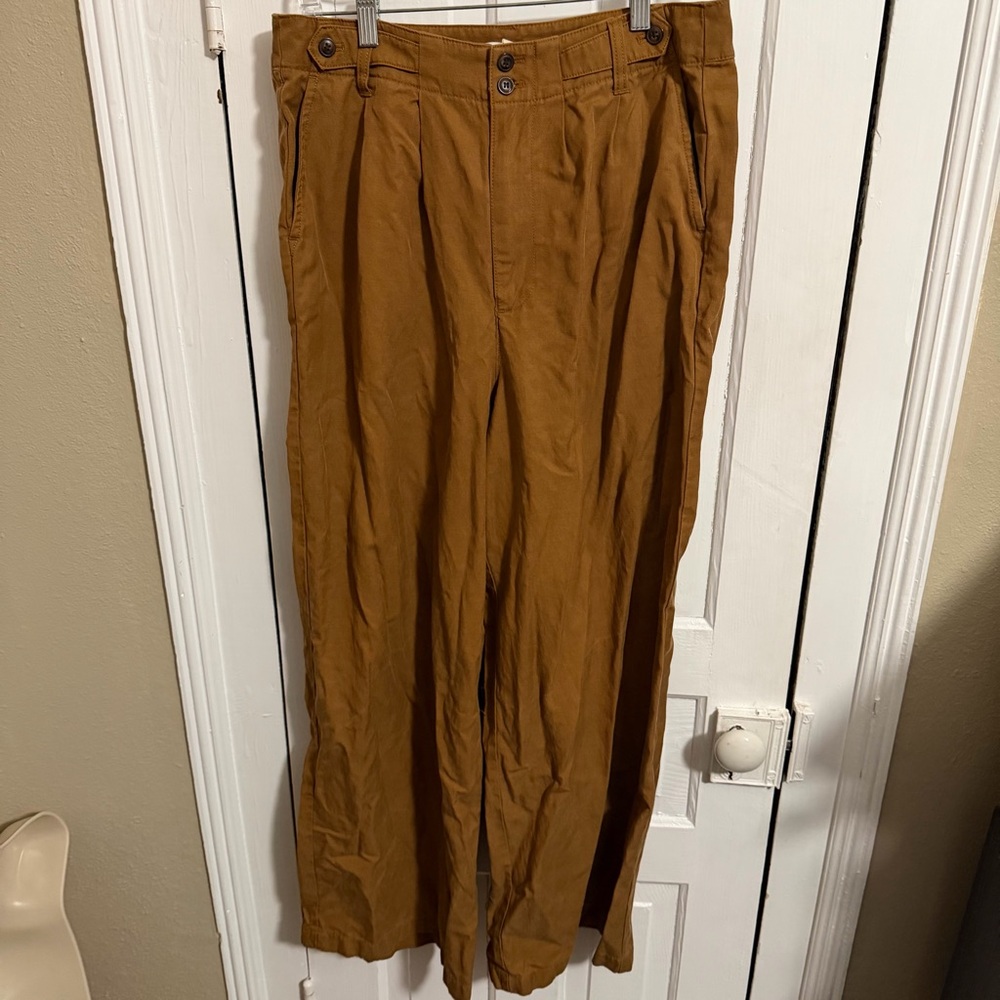 Madewell Wide-Leg Pants in Camel Brown